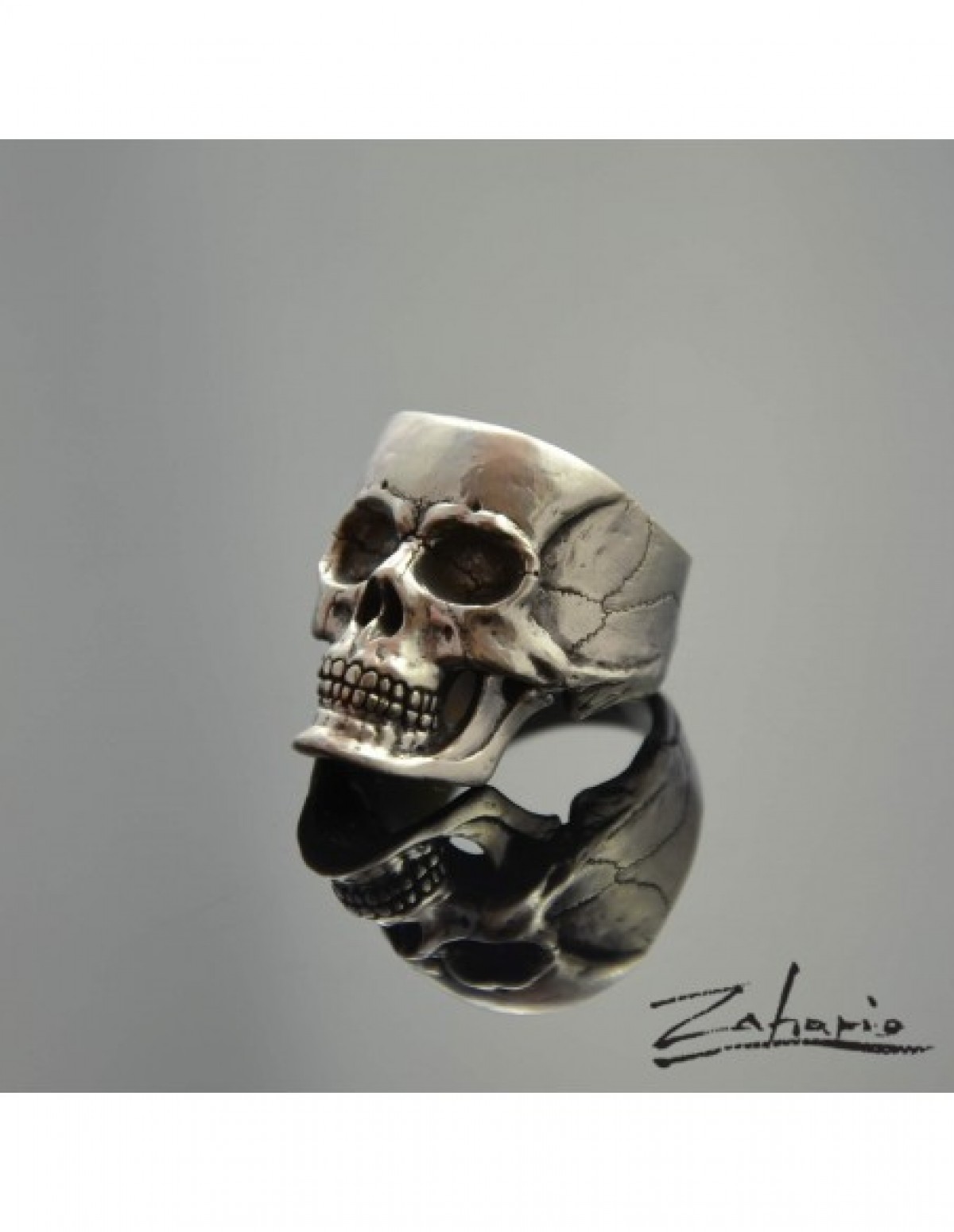 Sygnet czaszka srebro Zahario